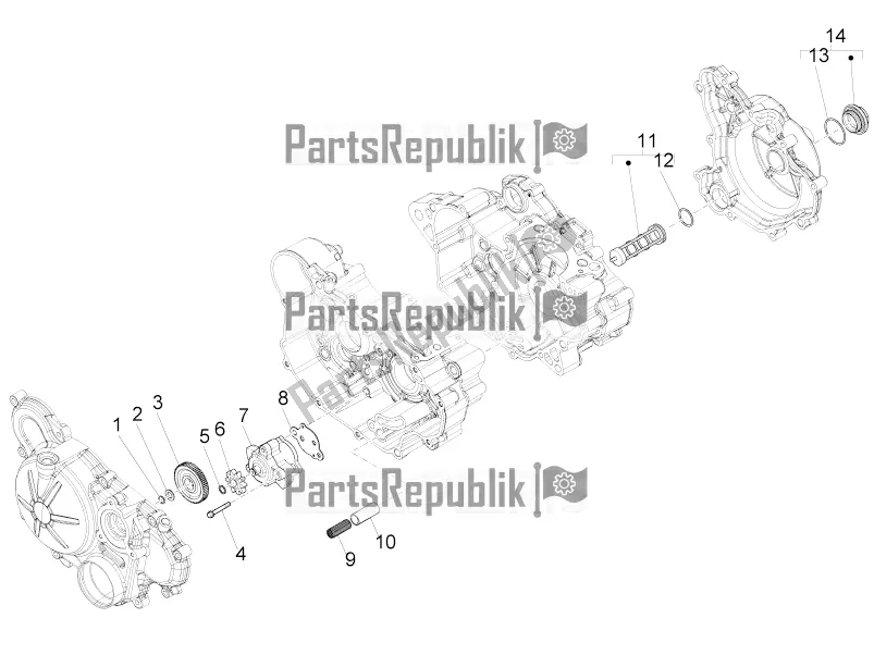 All parts for the Oil Pump of the Aprilia RS4 125 4T 2016