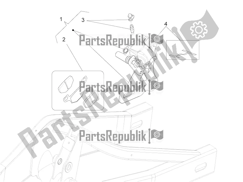 Tutte le parti per il Pinza Freno Posteriore del Aprilia RS4 125 4T 2016