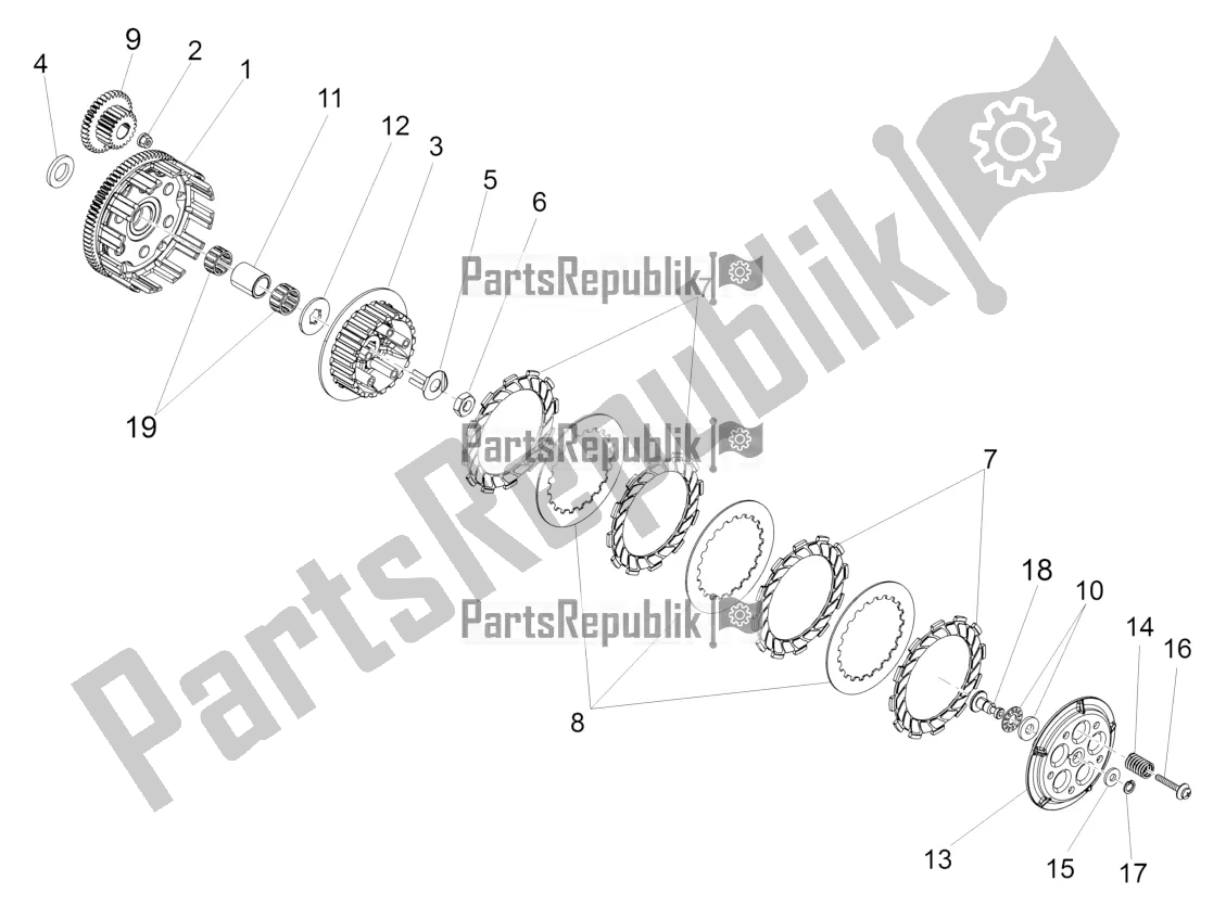 Alle onderdelen voor de Koppeling van de Aprilia RS4 50 2T 2016