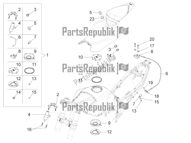 Tutte le parti per il Serrature del Aprilia RS4 50 2T 2016