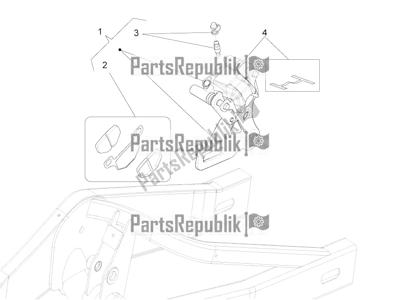 Wszystkie części do Zacisk Hamulca Tylnego Aprilia RS4 50 2T 2016