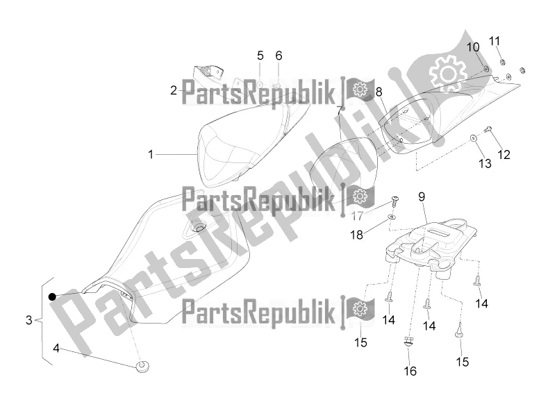 Tutte le parti per il Sella del Aprilia RS4 50 2T 2016