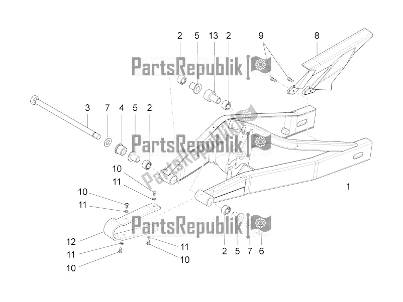 Toutes les pièces pour le Bras Oscillant du Aprilia RS4 50 2T 2016