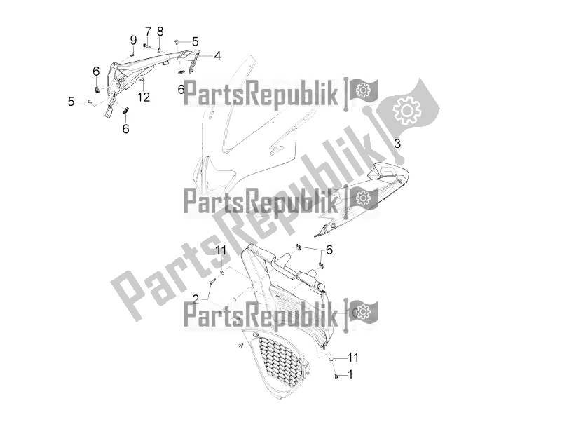 All parts for the Duct of the Aprilia RS4 50 2T 2017
