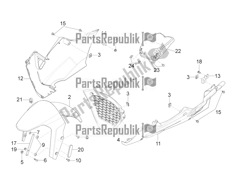 Toutes les pièces pour le Montant-garde-boue Avant du Aprilia RS4 50 2T 2017