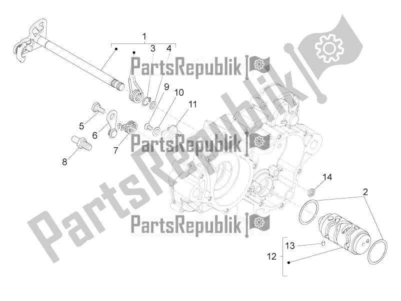 Todas las partes para Caja De Cambios / Selector / Leva De Cambio de Aprilia RS4 50 2T 2017