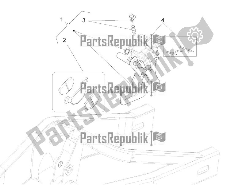 Wszystkie części do Zacisk Hamulca Tylnego Aprilia RS4 50 2T 2017