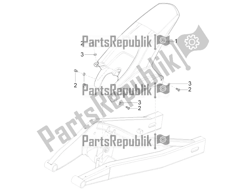 Todas las partes para Guardabarros Trasero de Aprilia RS4 50 2T 2017