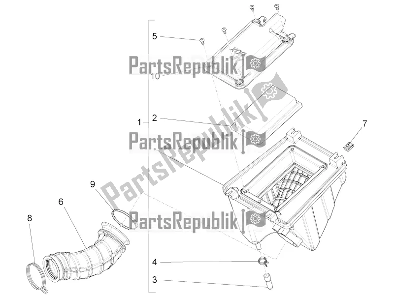 Tutte le parti per il Air Box del Aprilia RS4 50 2T 2018