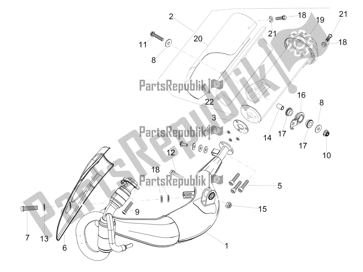 Tutte le parti per il Tubo Di Scarico del Aprilia RS4 50 2T 2018