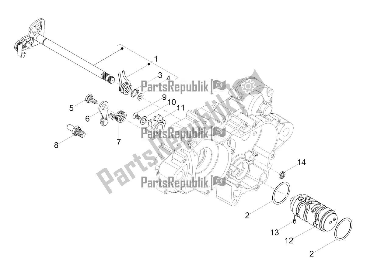 Toutes les pièces pour le Boîte De Vitesses / Sélecteur / Came De Changement De Vitesse du Aprilia RS4 50 2T 2018