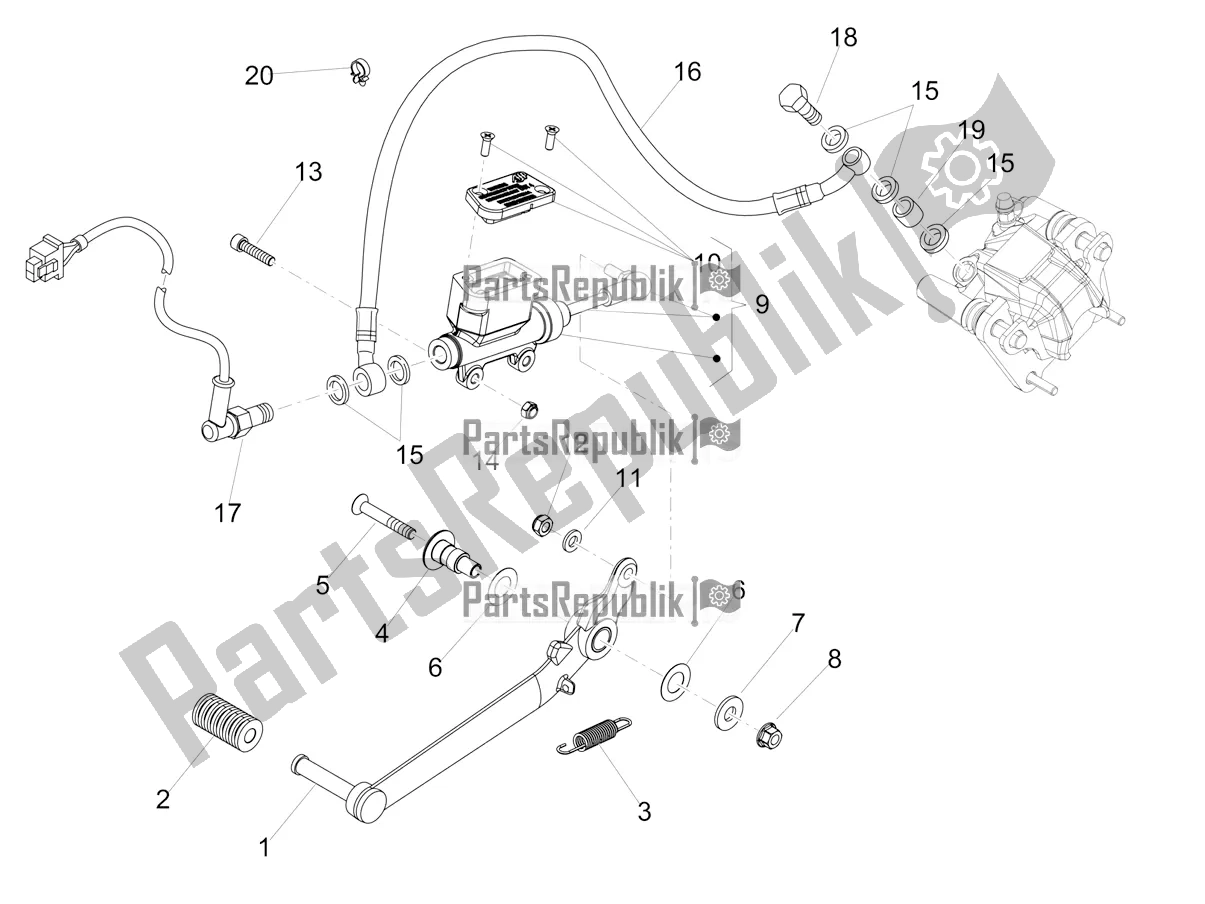 Todas las partes para Cilindro Maestro Trasero de Aprilia RS4 50 2T 2018