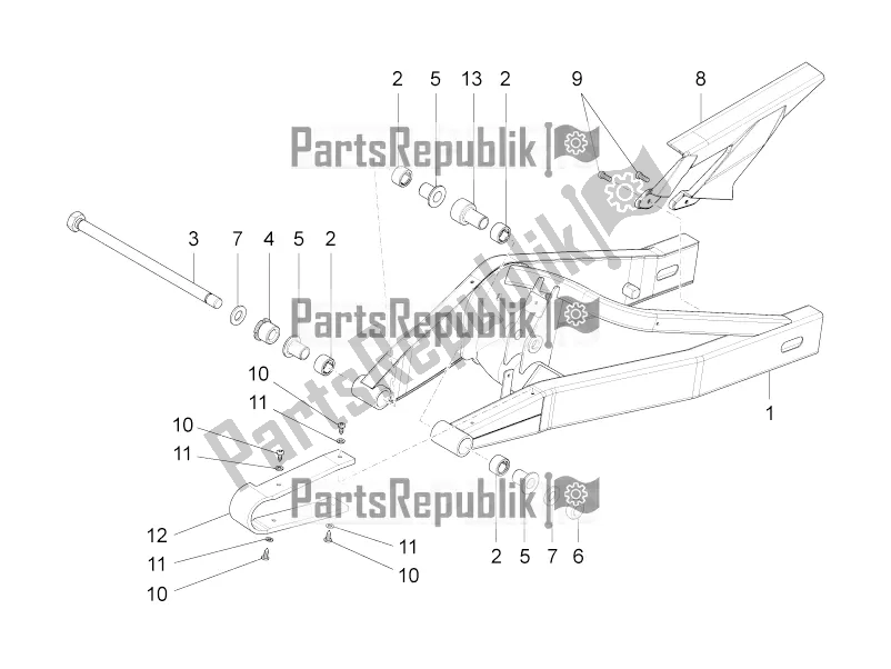 Todas las partes para Brazo Oscilante de Aprilia RS4 50 2T 2018