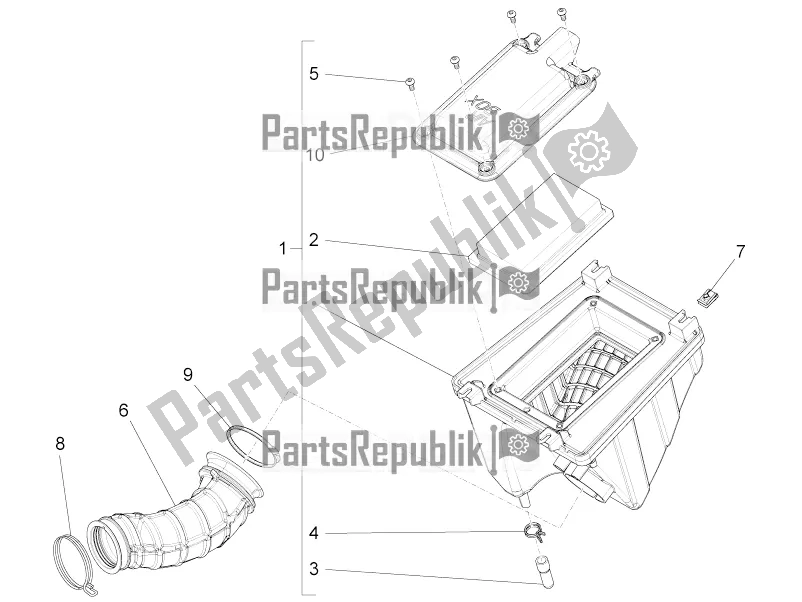 Tutte le parti per il Air Box del Aprilia RS4 50 2T 2019