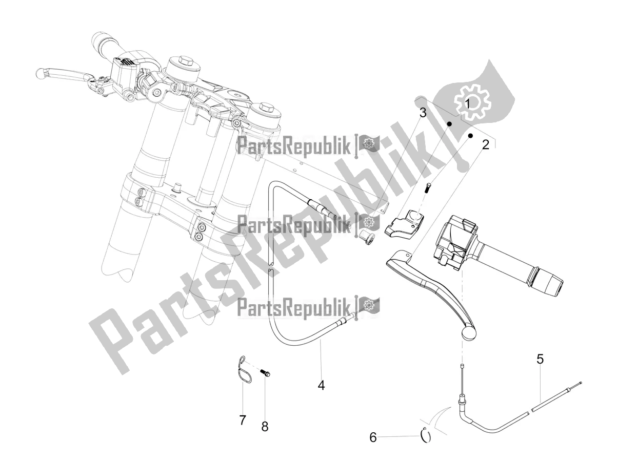 Tutte le parti per il Controllo Della Frizione del Aprilia RS4 50 2T 2019