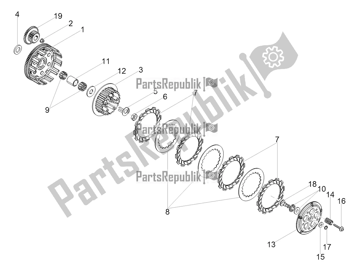 Toutes les pièces pour le Embrayage du Aprilia RS4 50 2T 2019