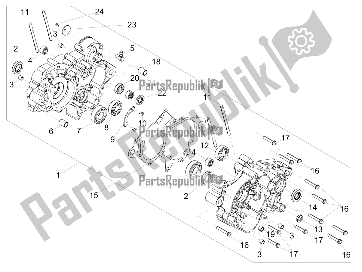 Alle Teile für das Kurbelgehäuse I des Aprilia RS4 50 2T 2019