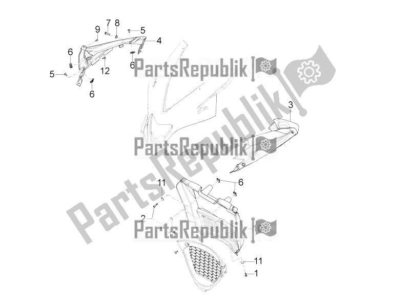 All parts for the Duct of the Aprilia RS4 50 2T 2019