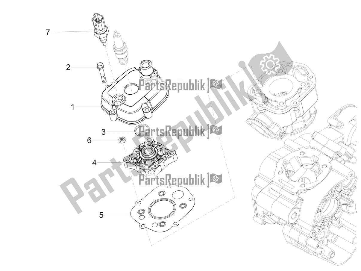 Alle onderdelen voor de Hoofddeksel van de Aprilia RS4 50 2T 2019