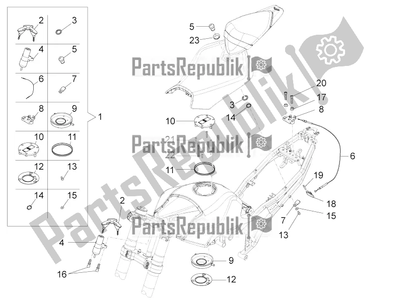 Alle Teile für das Schlösser des Aprilia RS4 50 2T 2019