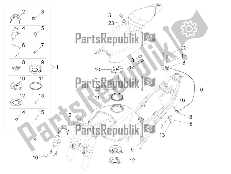 Tutte le parti per il Serrature del Aprilia RS4 50 2T 2019