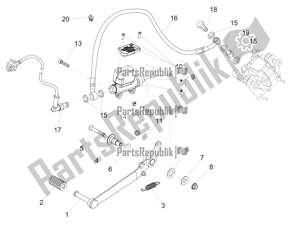 Wszystkie części do Tylny Cylinder G?ówny Aprilia RS4 50 2T 2019