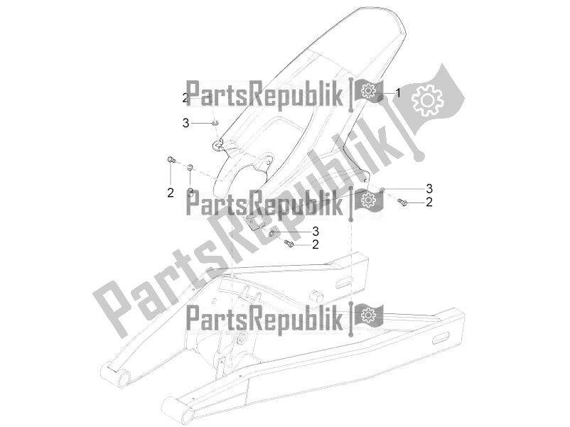 Tutte le parti per il Parafango Posteriore del Aprilia RS4 50 2T 2019
