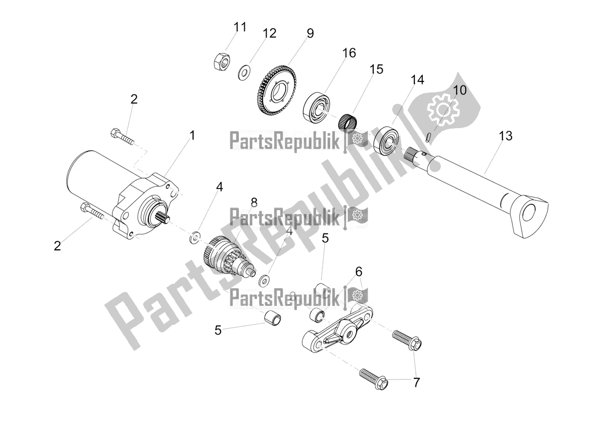 All parts for the Starter / Electric Starter of the Aprilia RS4 50 2T 2019