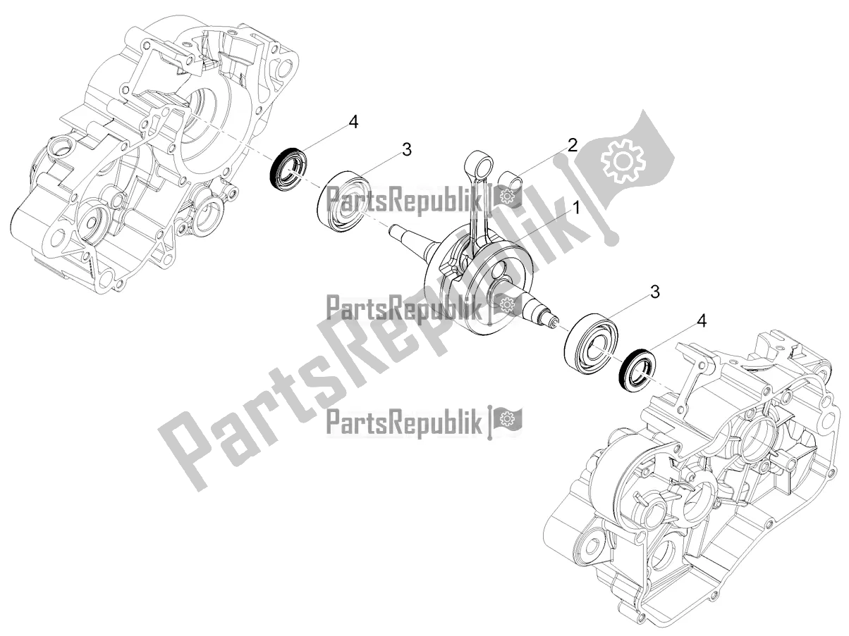 All parts for the Drive Shaft of the Aprilia RS4 50 2T 2020