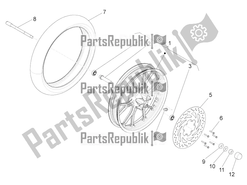 Alle Teile für das Vorderrad des Aprilia RS4 50 2T 2020