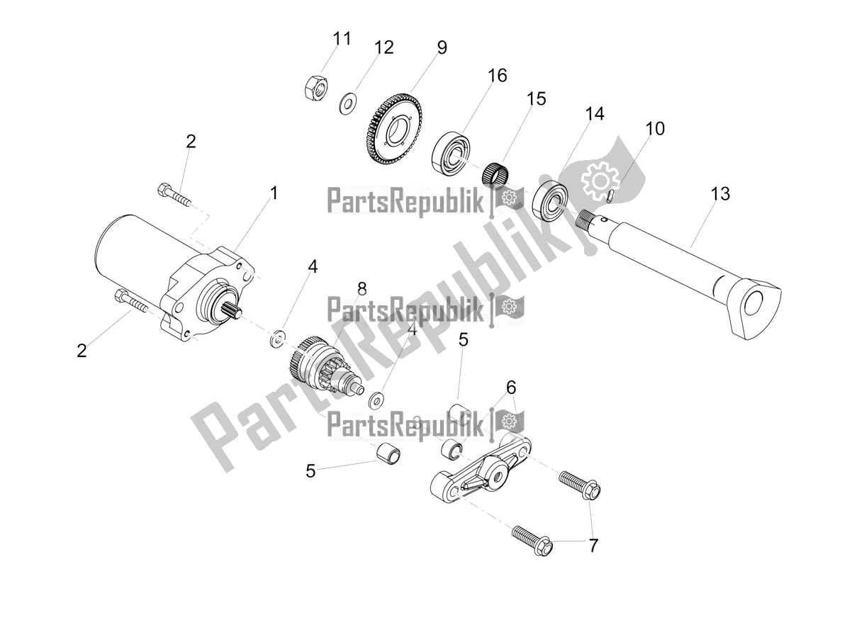 All parts for the Starter / Electric Starter of the Aprilia RS4 50 2T 2020