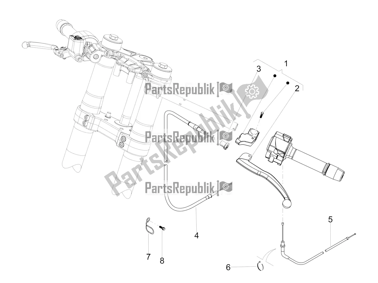 Alle onderdelen voor de Koppeling Controle van de Aprilia RS4 50 2T 2021