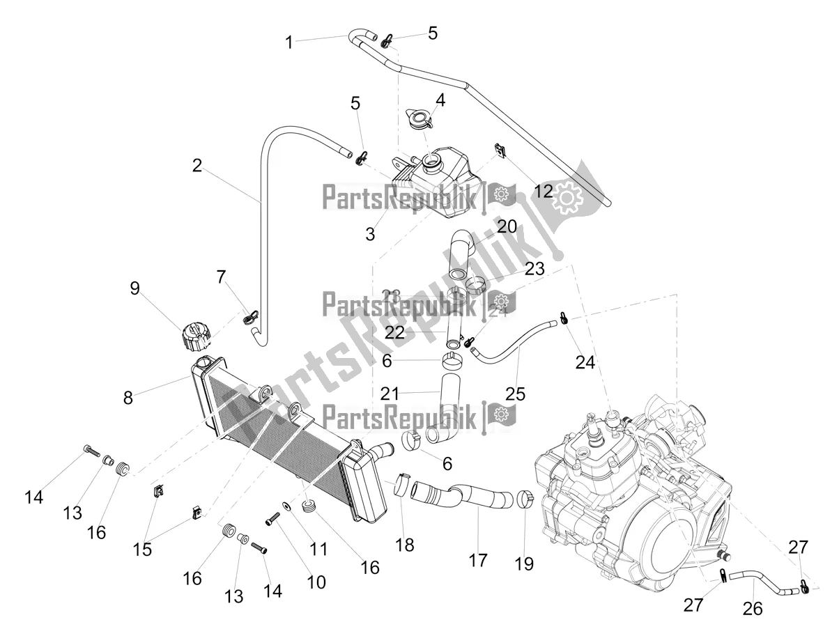 All parts for the Cooling System of the Aprilia RS4 50 2T 2021