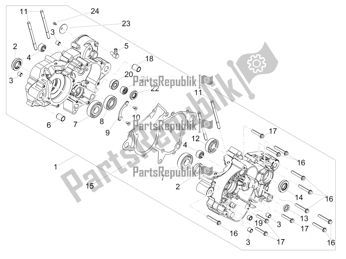 Alle Teile für das Kurbelgehäuse I des Aprilia RS4 50 2T 2021