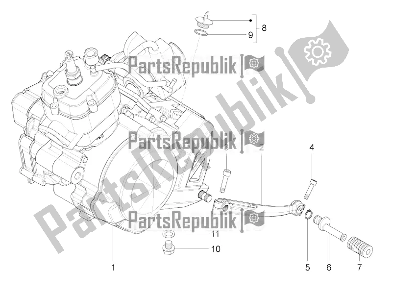 Todas as partes de Alavanca Parcial De Completação Do Motor do Aprilia RS4 50 2T 2021