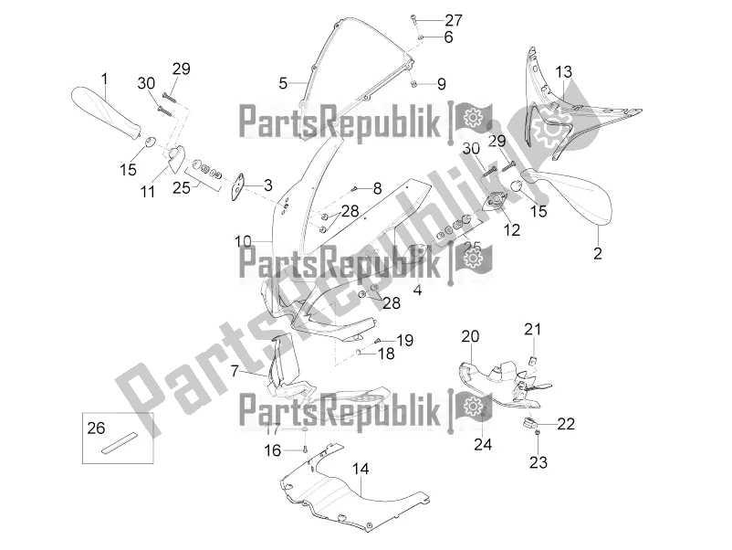 Todas las partes para Carenado Delantero de Aprilia RS4 50 2T 2021