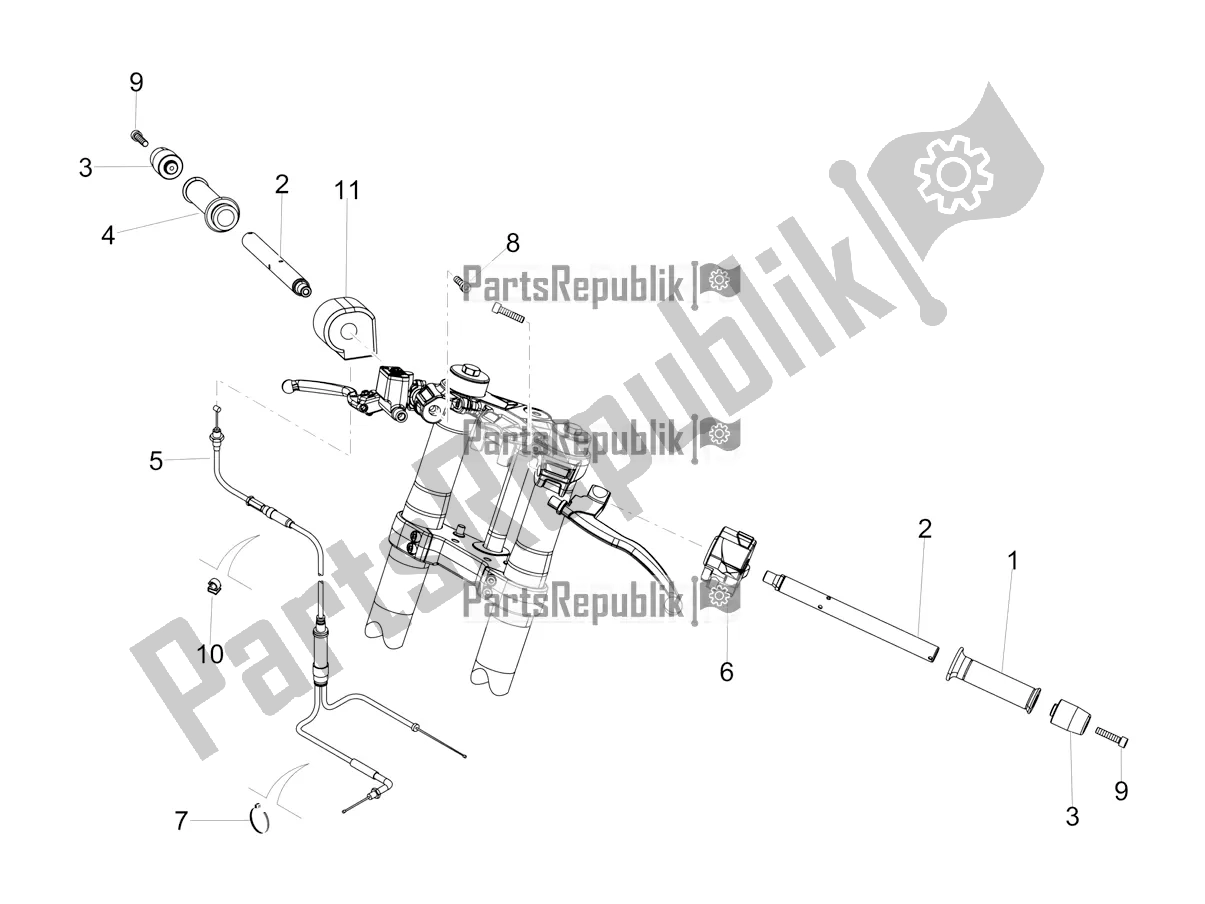 Alle onderdelen voor de Stuur - Controles van de Aprilia RS4 50 2T 2021