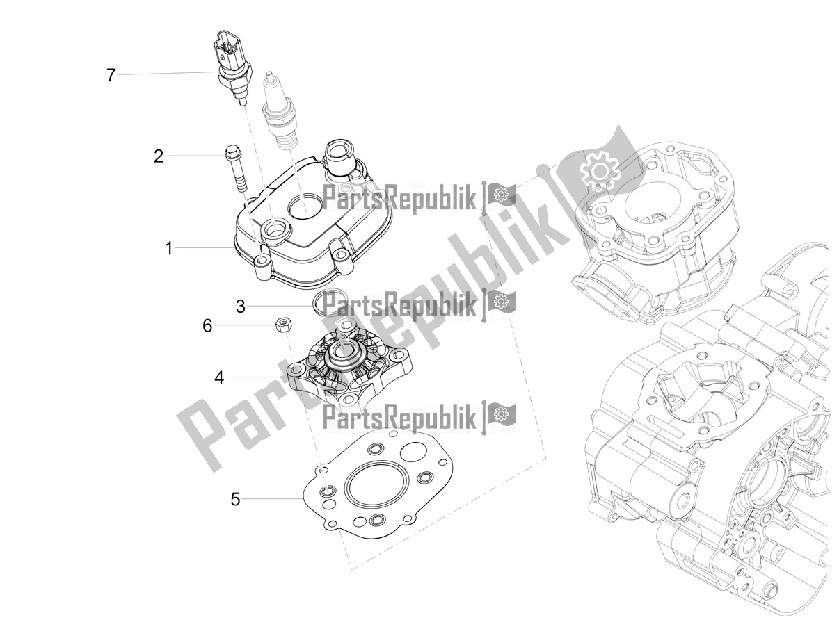 Tutte le parti per il Copricapo del Aprilia RS4 50 2T 2021