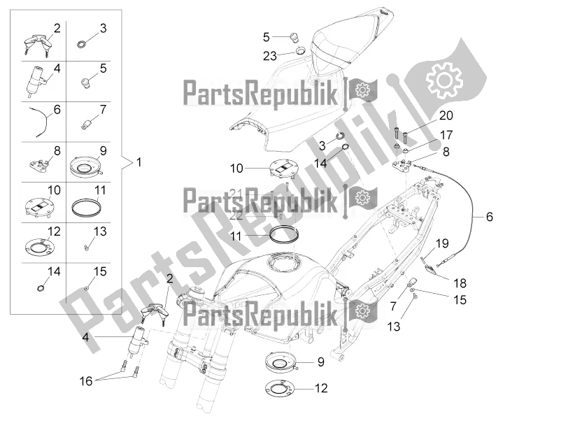 All parts for the Locks of the Aprilia RS4 50 2T 2021