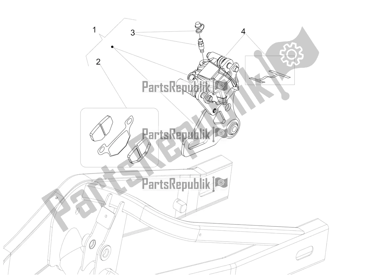 Wszystkie części do Zacisk Hamulca Tylnego Aprilia RS4 50 2T 2021