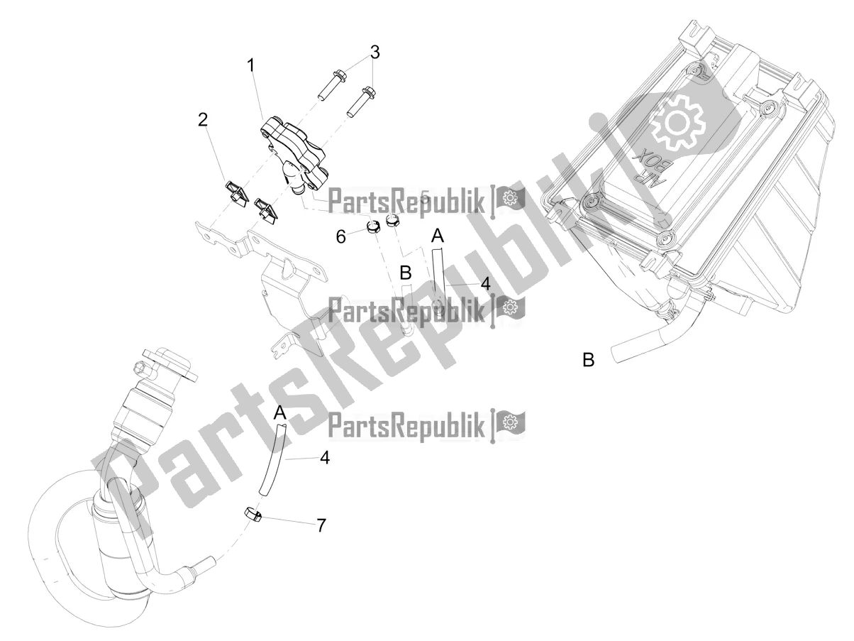 All parts for the Secondary Air of the Aprilia RS4 50 2T 2021