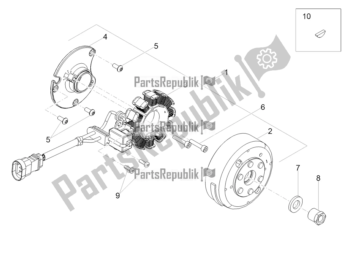 All parts for the Cdi Magneto Assy / Ignition Unit of the Aprilia RS4 50 2T 2022