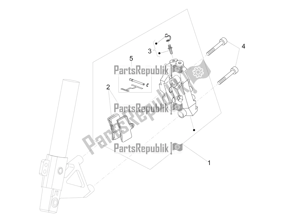 All parts for the Front Brake Caliper of the Aprilia RS4 50 2T 2022