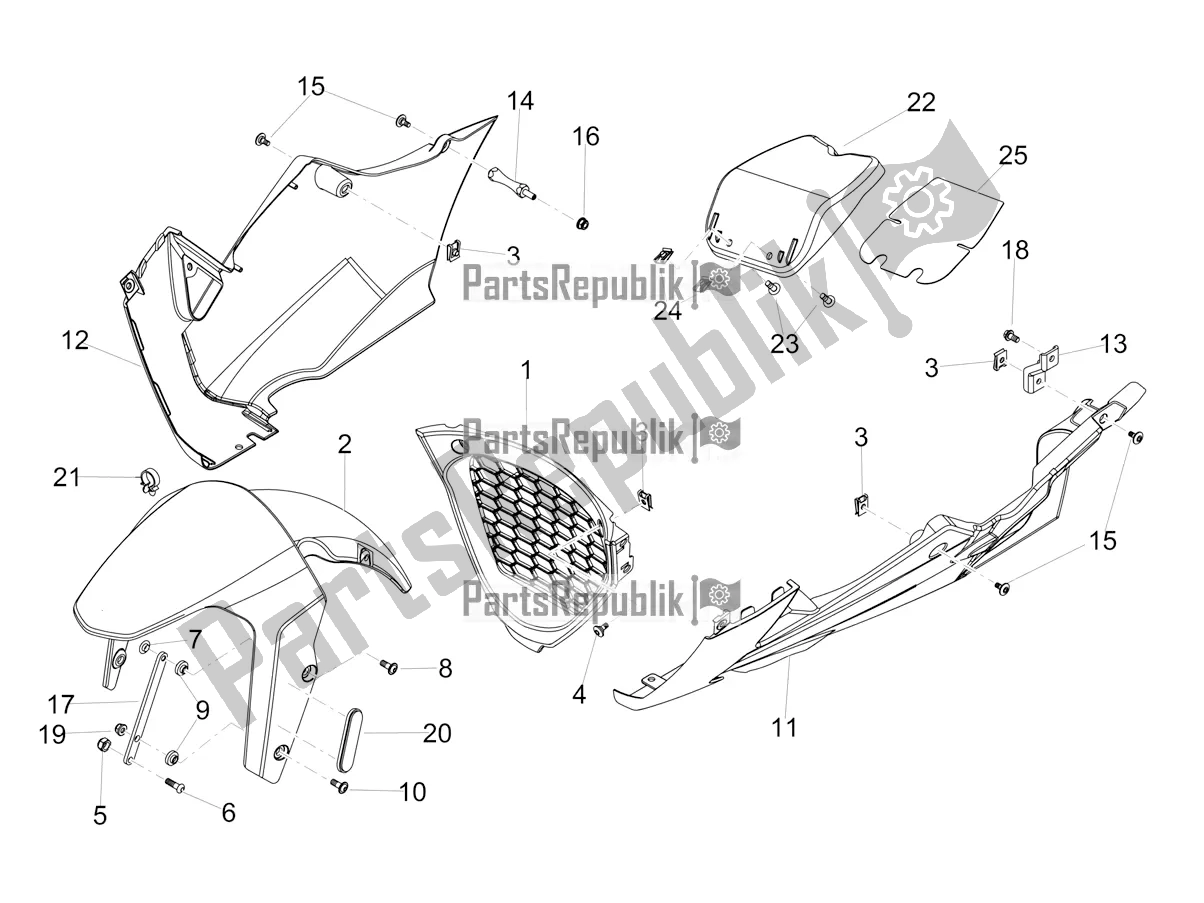 Toutes les pièces pour le Montant-garde-boue Avant du Aprilia RS4 50 2T 2022