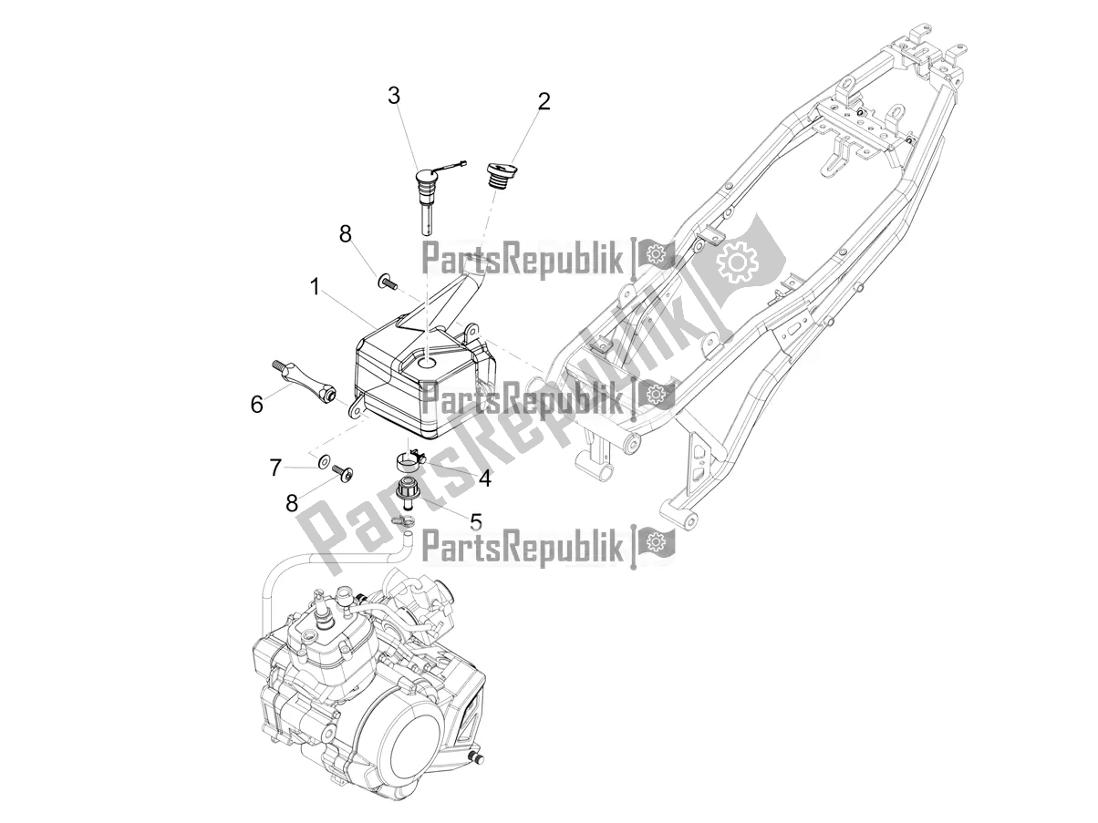 All parts for the Mix Oil Tank of the Aprilia RS4 50 2T 2022