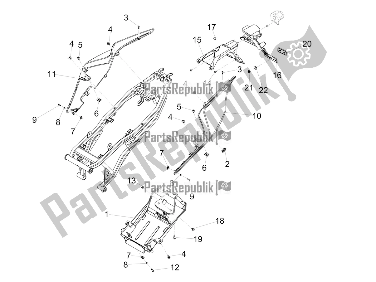 Tutte le parti per il Corpo Posteriore del Aprilia RS4 50 2T 2022