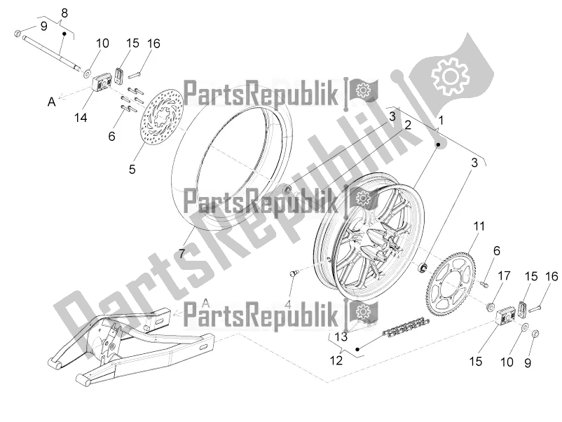 Tutte le parti per il Ruota Posteriore del Aprilia RS4 50 2T 2022