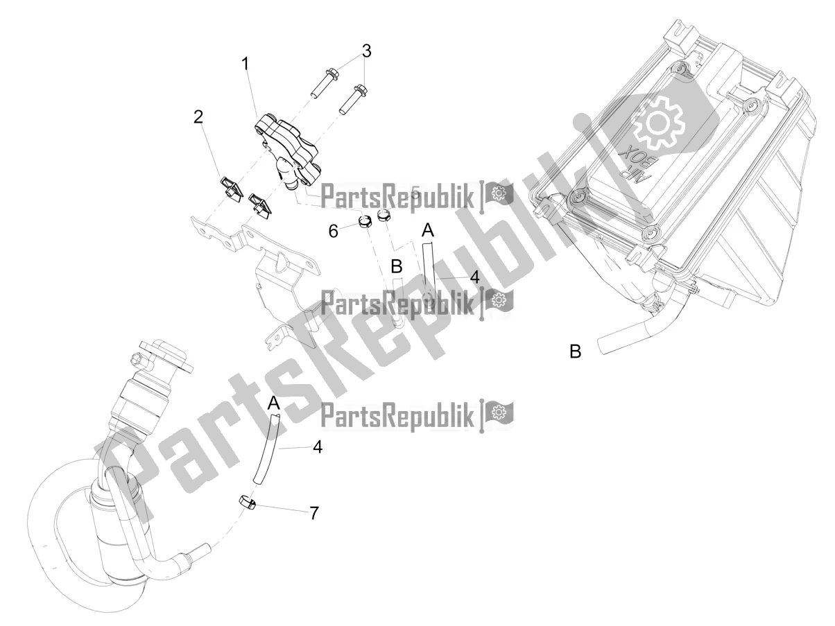 All parts for the Secondary Air of the Aprilia RS4 50 2T 2022