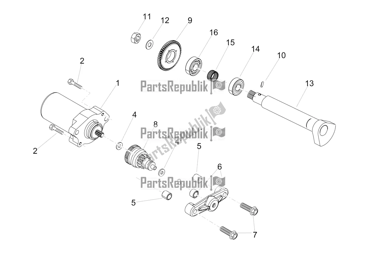 All parts for the Starter / Electric Starter of the Aprilia RS4 50 2T 2022