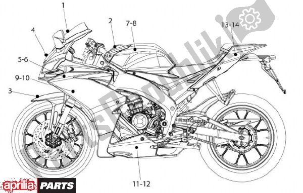 All parts for the Plaatjes of the Aprilia RS4 50 CC 76 2011
